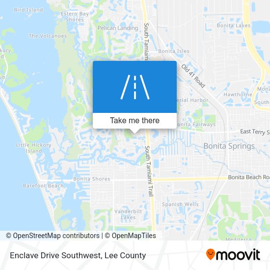 Enclave Drive Southwest map