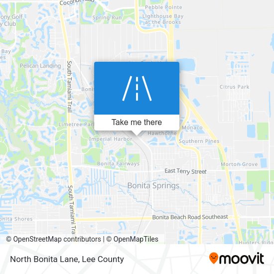 North Bonita Lane map