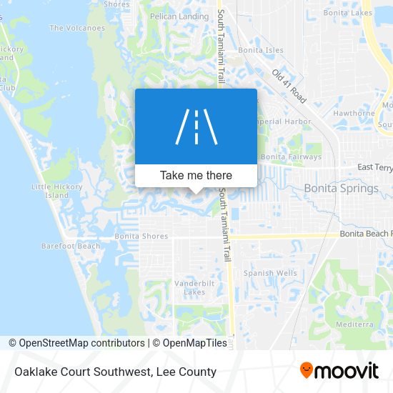 Mapa de Oaklake Court Southwest