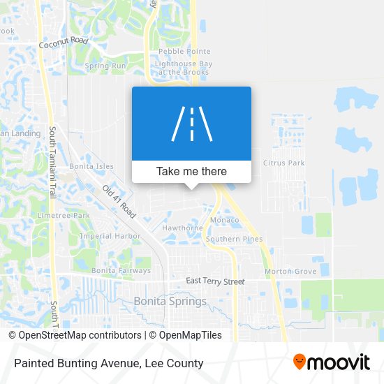 Mapa de Painted Bunting Avenue