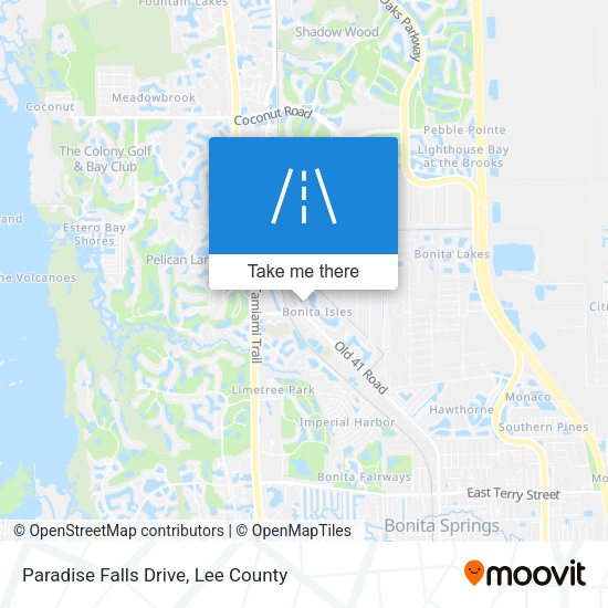 Paradise Falls Drive map