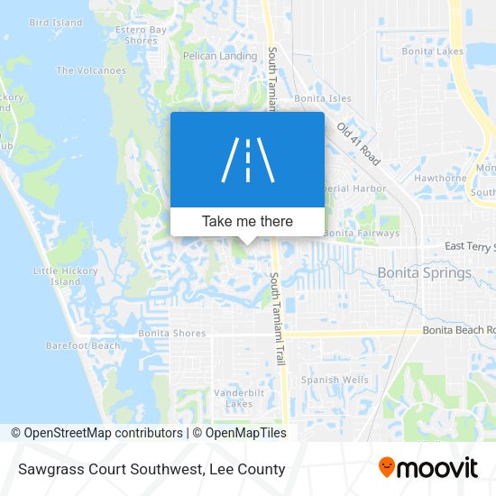 Mapa de Sawgrass Court Southwest