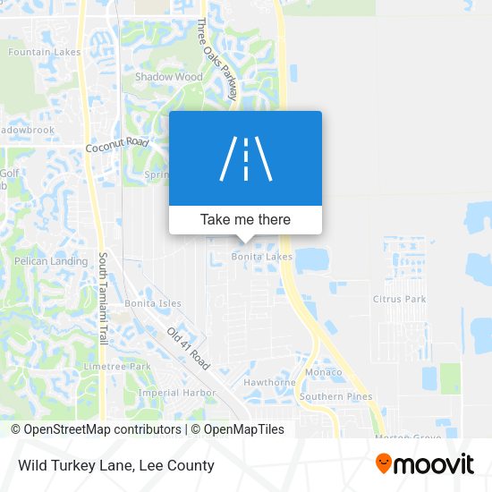 Wild Turkey Lane map