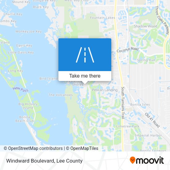 Windward Boulevard map