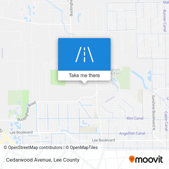 Cedarwood Avenue map