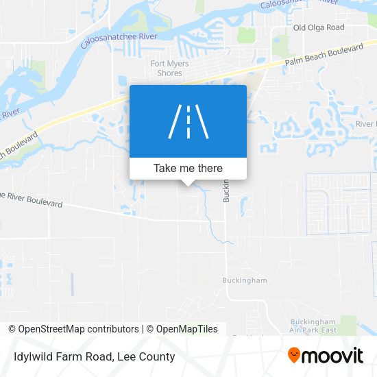 Idylwild Farm Road map