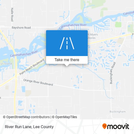 River Run Lane map