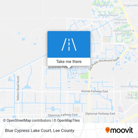 Blue Cypress Lake Court map