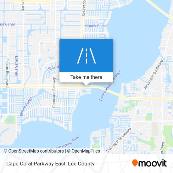 Cape Coral Parkway East map