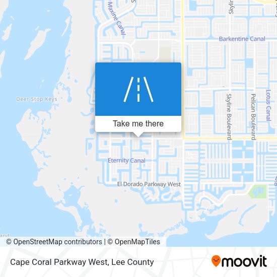 Mapa de Cape Coral Parkway West