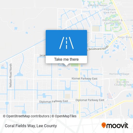 Coral Fields Way map