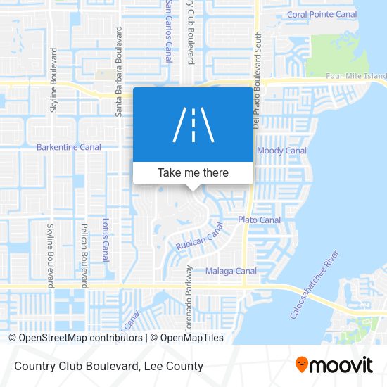 Country Club Boulevard map