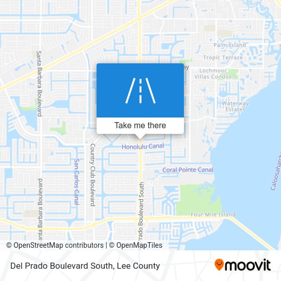 Del Prado Boulevard South map