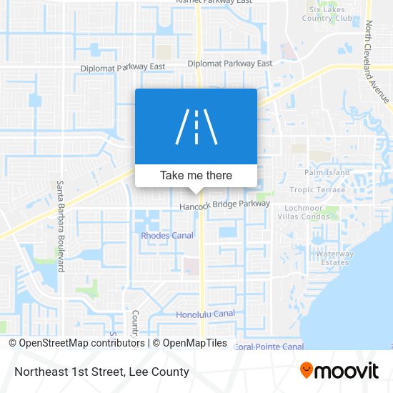 Mapa de Northeast 1st Street