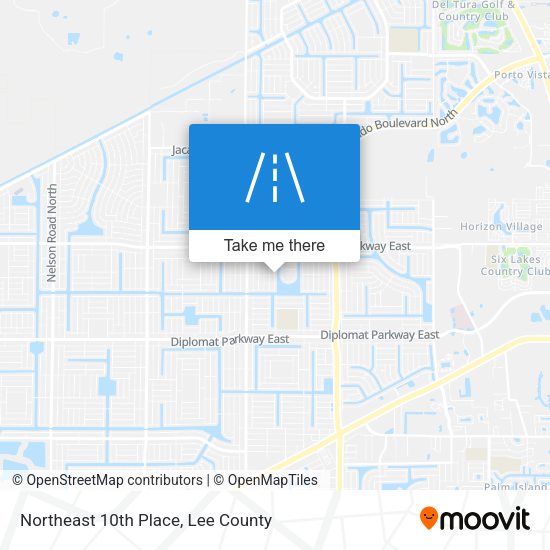 Northeast 10th Place map