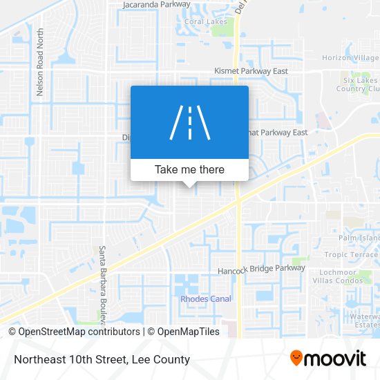 Northeast 10th Street map