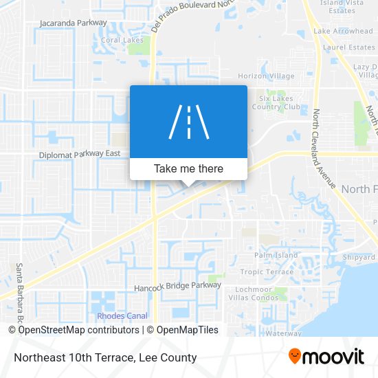 Northeast 10th Terrace map