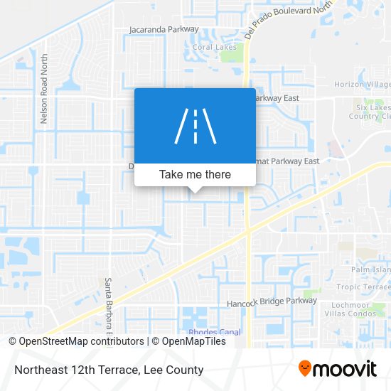 Northeast 12th Terrace map
