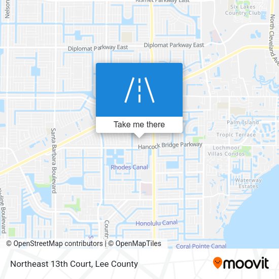Northeast 13th Court map