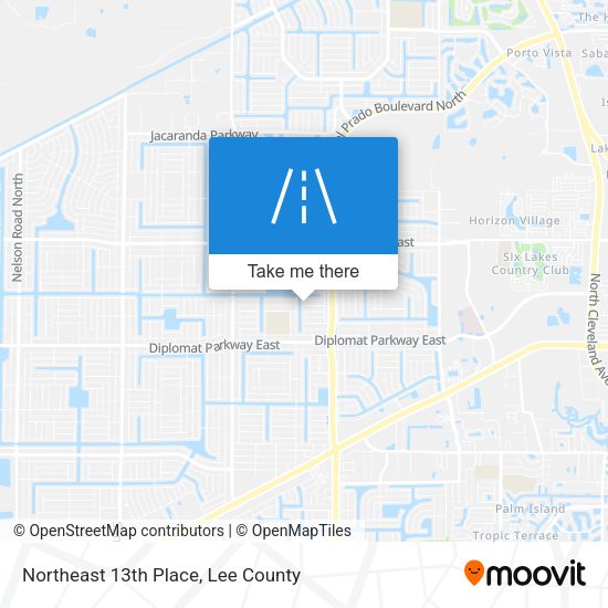 Mapa de Northeast 13th Place