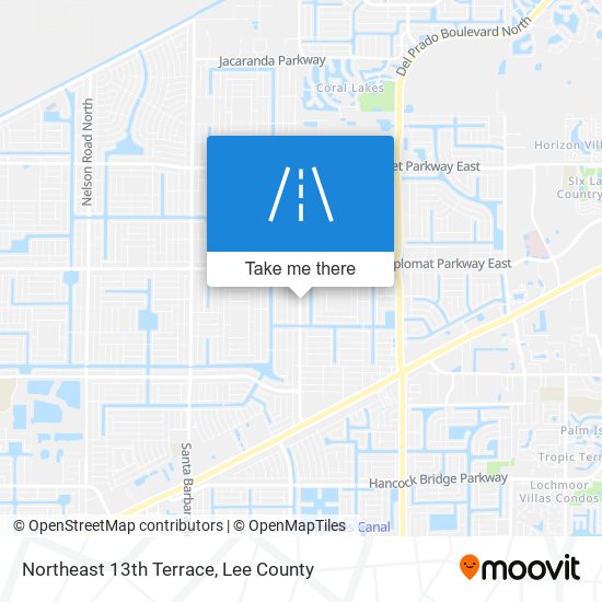 Northeast 13th Terrace map