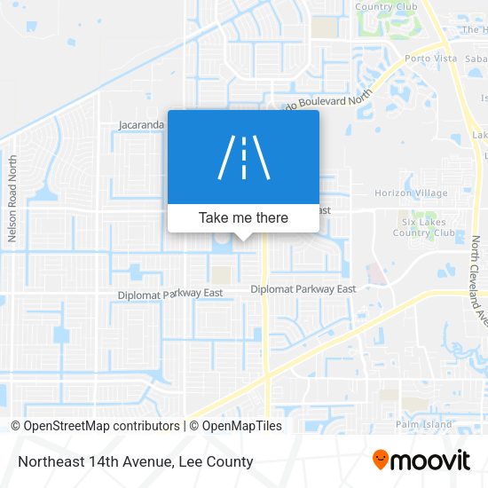 Mapa de Northeast 14th Avenue