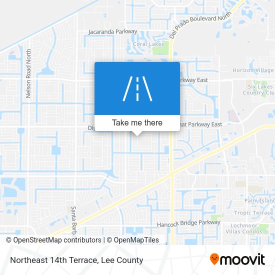Northeast 14th Terrace map