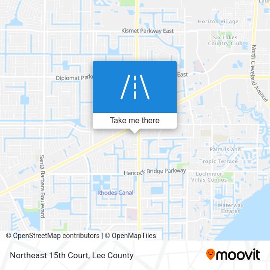 Northeast 15th Court map