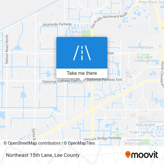 Northeast 15th Lane map