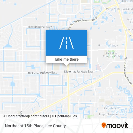 Northeast 15th Place map