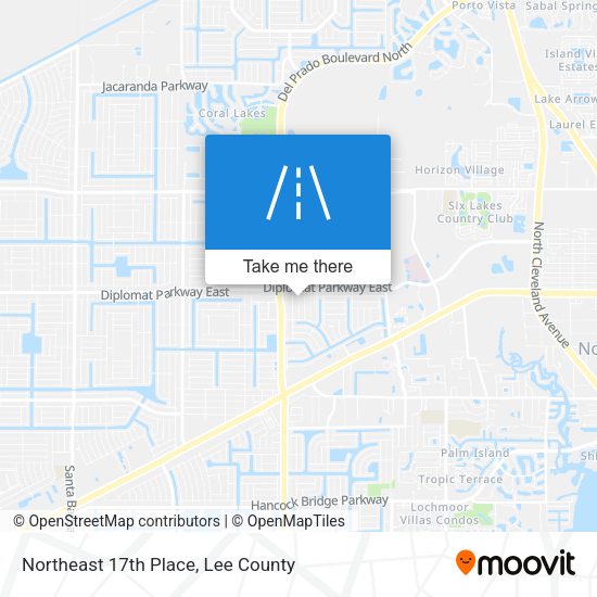 Northeast 17th Place map