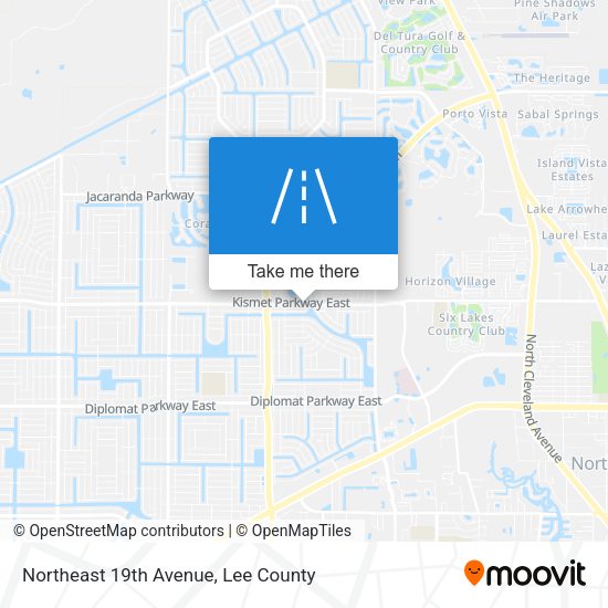 Northeast 19th Avenue map