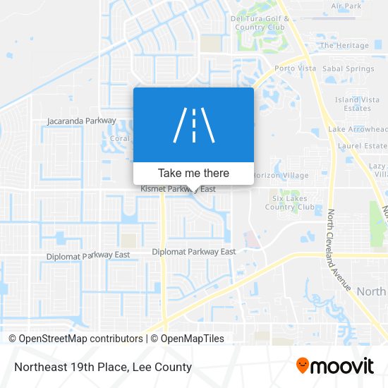 Northeast 19th Place map