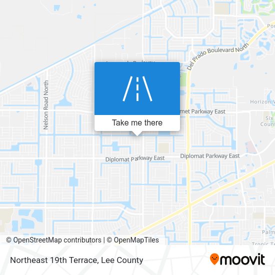 Northeast 19th Terrace map
