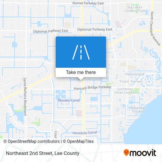 Northeast 2nd Street map