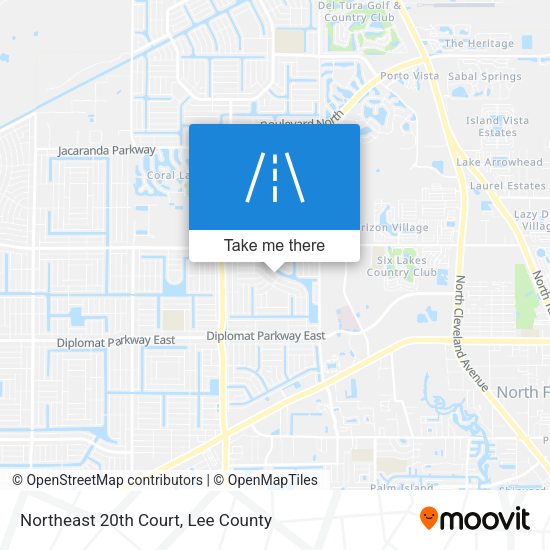 Northeast 20th Court map
