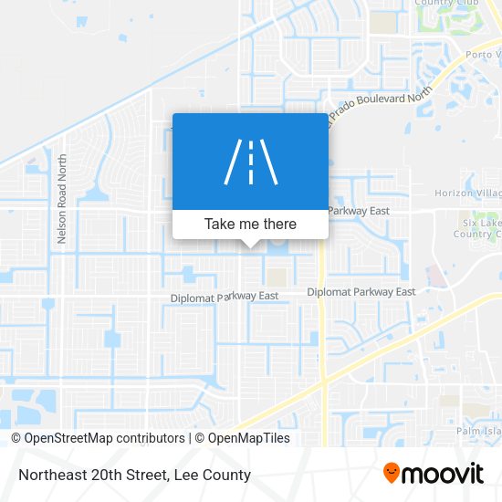 Northeast 20th Street map