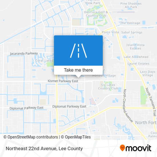 Northeast 22nd Avenue map