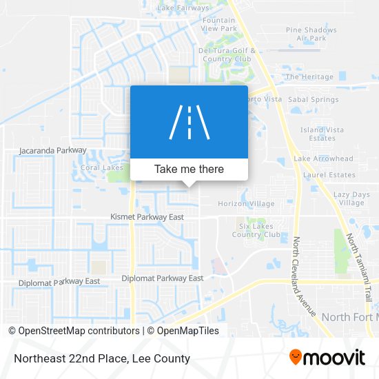 Northeast 22nd Place map