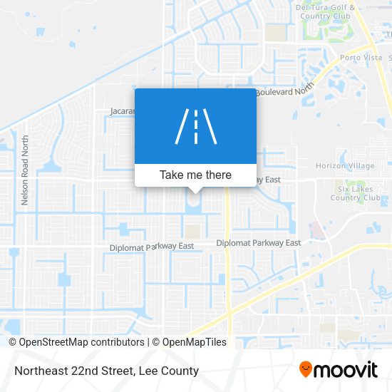 Northeast 22nd Street map