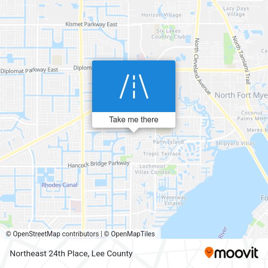 Northeast 24th Place map