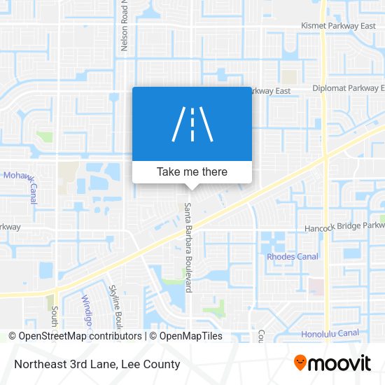 Northeast 3rd Lane map