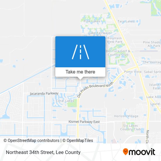 Northeast 34th Street map
