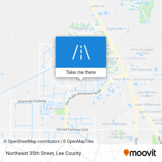 Northeast 35th Street map