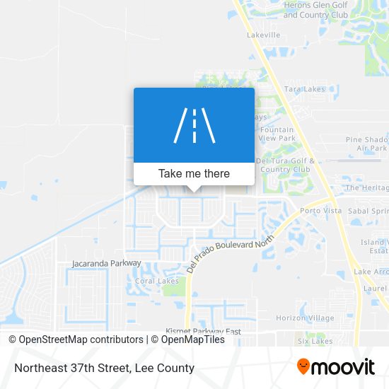 Northeast 37th Street map
