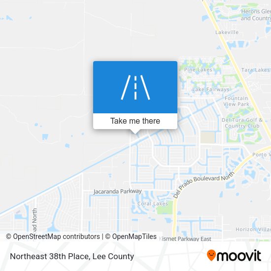 Northeast 38th Place map