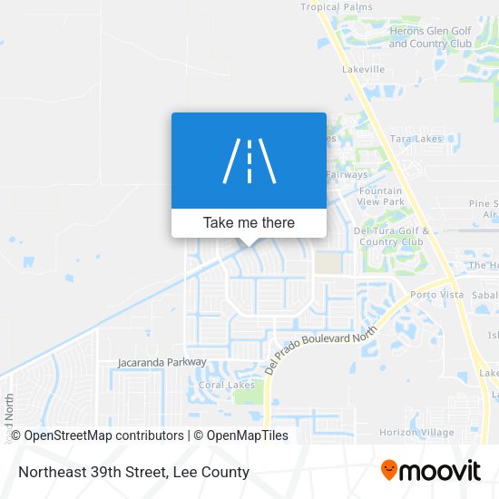 Northeast 39th Street map