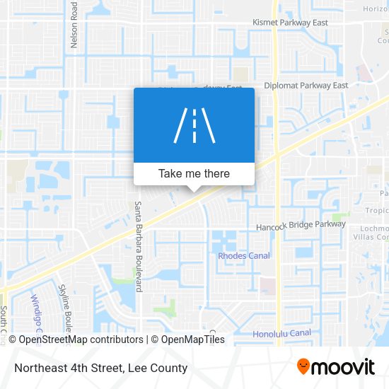 Northeast 4th Street map