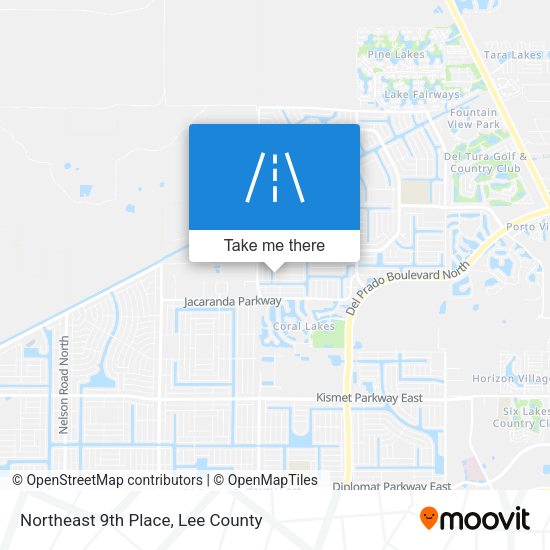 Northeast 9th Place map