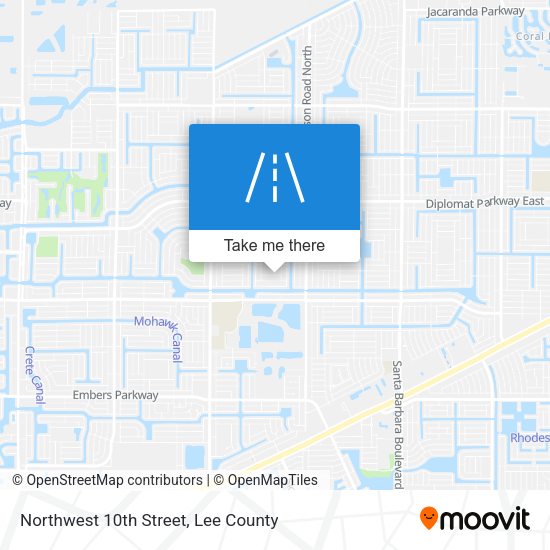 Northwest 10th Street map